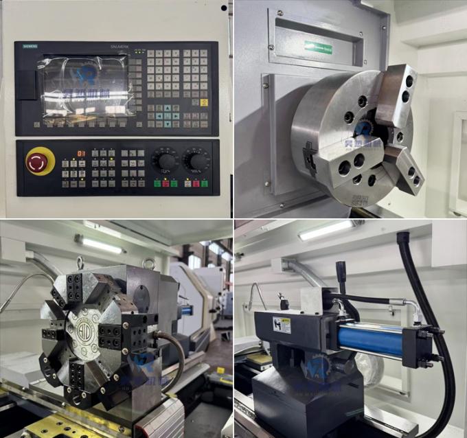 مخرطة CNC أفقية أوتوماتيكية Ck6163 بجهد 380 فولت مع فتحة مغزل 105 مم 1