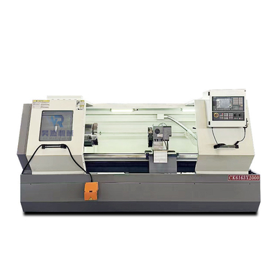 مخرطة CNC أفقية أوتوماتيكية Ck6163 بجهد 380 فولت مع فتحة مغزل 105 مم